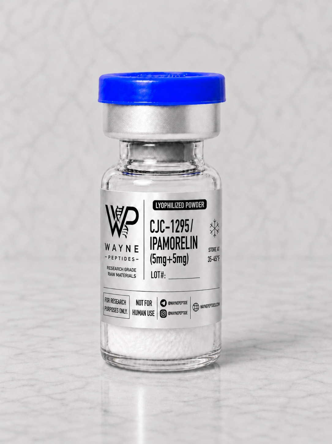 CJC-1295 (no DAC) + Ipamorelin 5mg + 5mg vial
